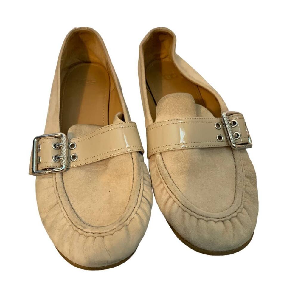 Ugg Charlotte Suede Buckle Loafers Taupe Color Women's Size 9
